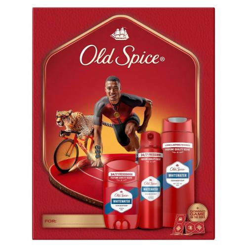 Miniaturka artykułu - Old Spice Whitewater Zestaw prezentowy dla mężczyzn: Żel pod prysznic i szampon do włos&oacute;w 3w1, 250 ml + Dezodorant w sprayu, 150 ml + Dezodorant w sztyfcie, 50 ml
