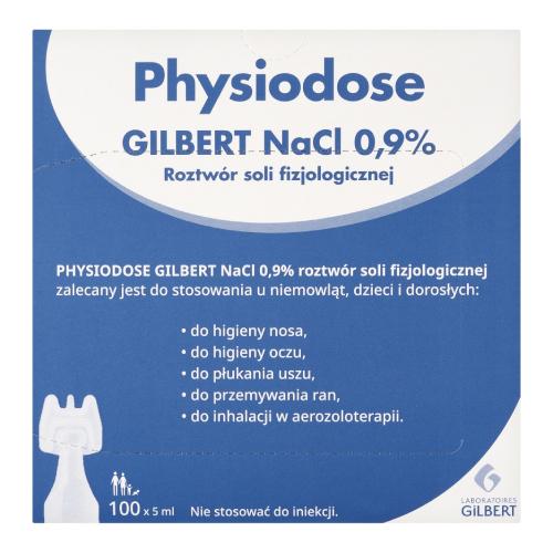 Gilbert NaCl 0,9% Roztw&oacute;r soli fizjologicznej - 100x5ml USZKODZONE / BRAK OPAKOWANIA