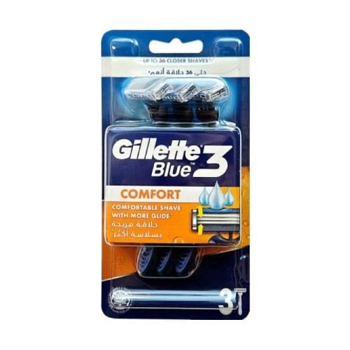 Miniaturka artykułu - Gillette Blue3 Comfort Jednorazowe maszynki do golenia dla mężczyzn, 3szt.
