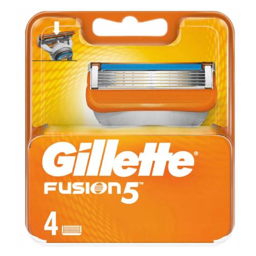 Miniaturka artykułu - Gillette Fusion5 Wymienne wkłady ostrza do maszynki, 4szt.