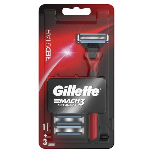 Miniaturka artykułu - Gillette Mach3 Start Maszynka do golenia dla mężczyzn + 3 wymienne ostrza