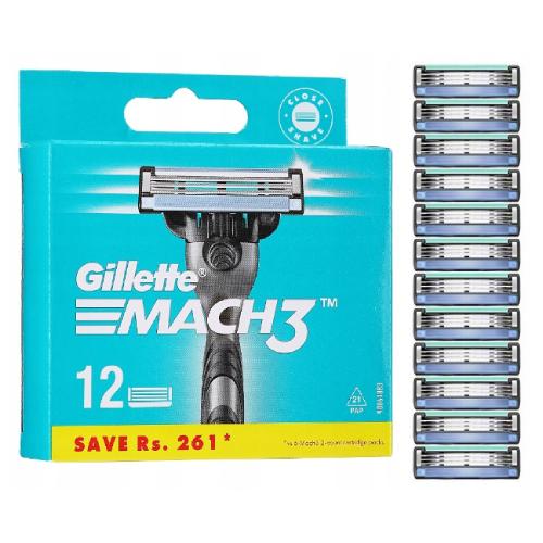 Miniaturka artykułu - Gillette MACH3 Wkłady do maszynki do golenia, 12 szt.