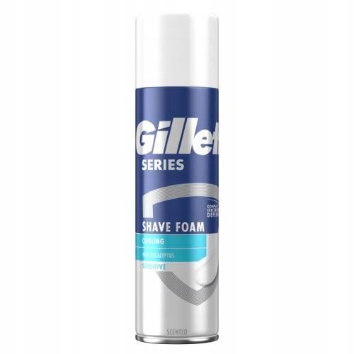 Miniaturka artykułu - GILLETTE Series Sensitive Cooling Chłodząca pianka do golenia, 250ml
