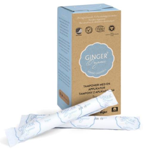 Miniaturka artykułu - GingerOrganic Tampony z aplikatorem Super - 12szt