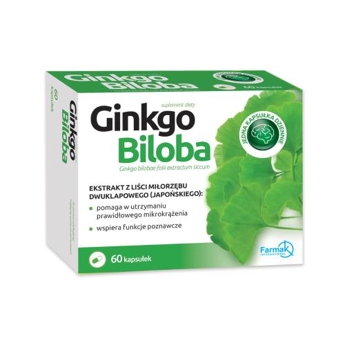 Miniaturka artykułu - Ginkgo Biloba, 60kaps.