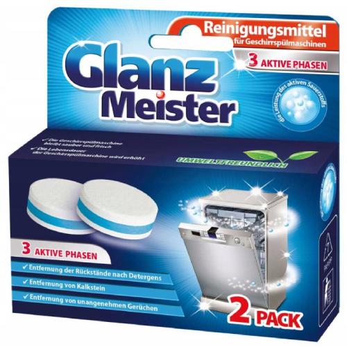 Miniaturka artykułu - GlanzMeister Czyścik do zmywarki w tabletkach, 2szt.