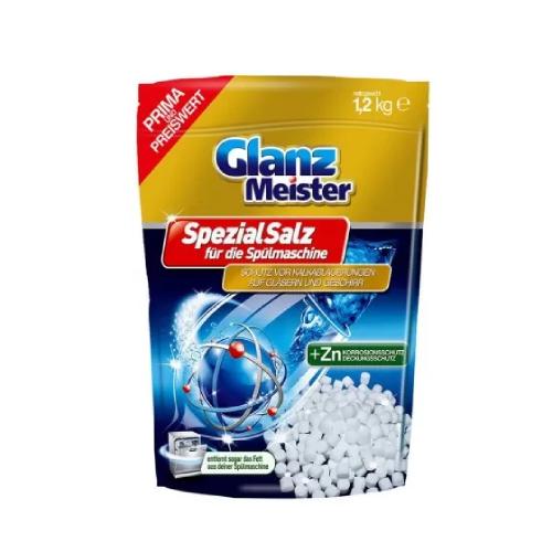 Miniaturka artykułu - GlanzMeister Skompresowana s&oacute;l do zmywarki +Zn 1,2kg