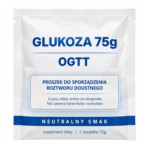 Miniaturka artykułu - Glukoza OGTT-K proszek do sporządzenia roztworu doustnego smak neutralny, 75 g