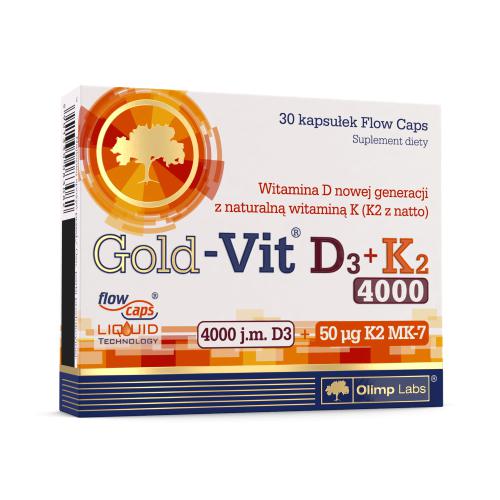 Miniaturka artykułu - OLIMP GOLD-VIT D3+K2 4000, 30kaps.