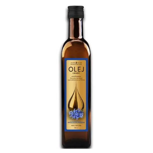 Miniaturka artykułu - Goldfarmex Olej lniany, 500 ml
