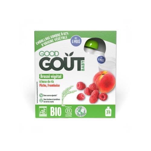 Miniaturka artykułu - Good Gout BIO Deser ryżowy z brzoskwinią i maliną, 4x85g