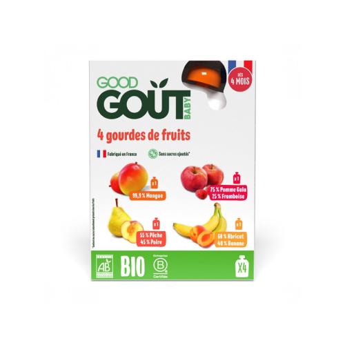Miniaturka artykułu - Good Gout BIO Mix saszetek Moje ulubione owoce (4x120g)