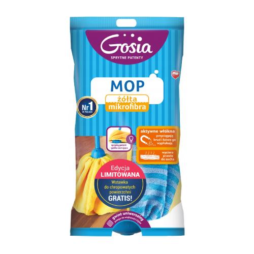 Miniaturka artykułu - Gosia Mop ż&oacute;łta mikrofibra końc&oacute;wka