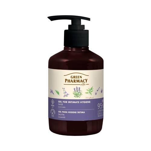 Miniaturka artykułu - Green Pharmacy Żel do higieny intymnej szałwia lekarska, 370 ml 