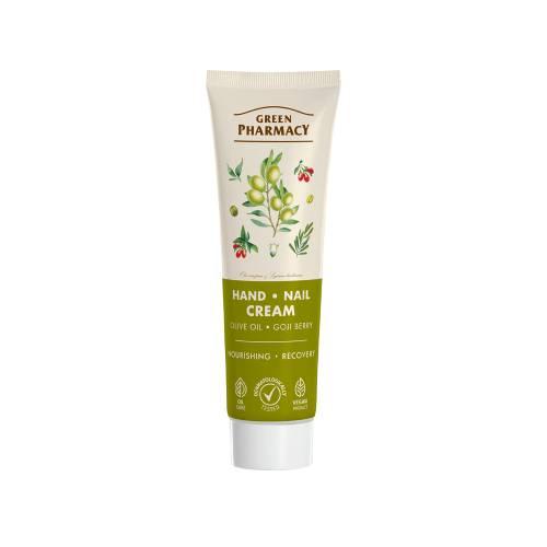 Miniaturka artykułu - Green Pharmacy Kremy do rąk Krem do rąk i paznokci oliwa z oliwek i jagody goji, 100 ml