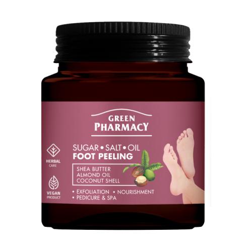 Miniaturka artykułu - Green Pharmacy Peeling olejowy do st&oacute;p cukrowo-solny, 300 ml
