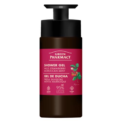 Miniaturka artykułu - Green Pharmacy Żel pod prysznic Poziomka i Marokańska mięta, 739 ml