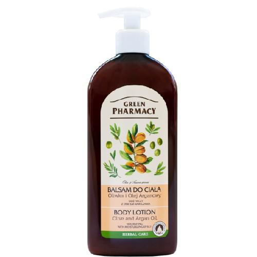 Miniaturka artykułu - GREEN PHARMACY Balsam do ciała, Oliwka i olej arganowy, 500ml