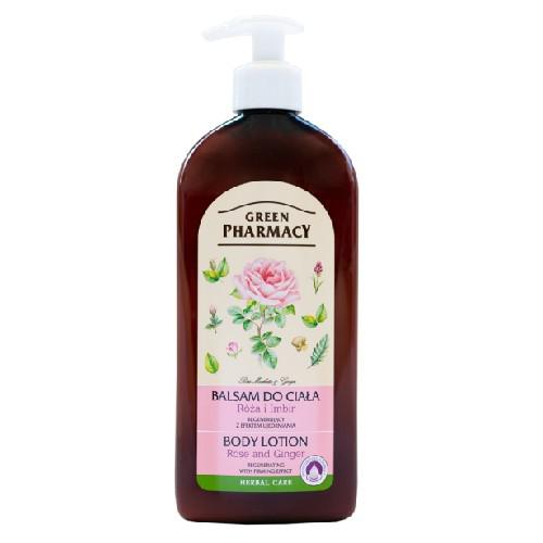 Miniaturka artykułu - GREEN PHARMACY Balsam do ciała, R&oacute;ża i imbir, 500ml
