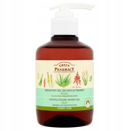 Miniaturka artykułu - GREEN PHARMACY Delikatny żel do mycia twarzy dla suchej i wrażliwej sk&oacute;ry, 270ml