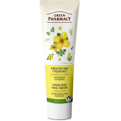 Miniaturka artykułu - GREEN PHARMACY Jask&oacute;łcze ziele Krem do rąk i paznokci, 100ml