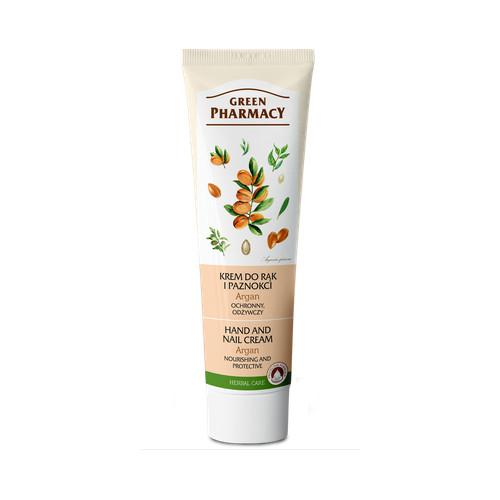 Miniaturka artykułu - GREEN PHARMACY Krem do rąk i paznokci ochronny, odżywczy Argan, 100ml