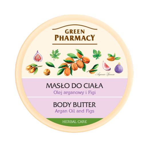 Miniaturka artykułu - GREEN PHARMACY Masło do ciała, Olej arganowy i figi, 200ml