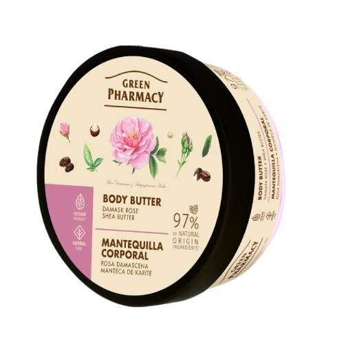 Miniaturka artykułu - GREEN PHARMACY Masło do ciała R&oacute;ża damasceńska i Masło shea, 200ml