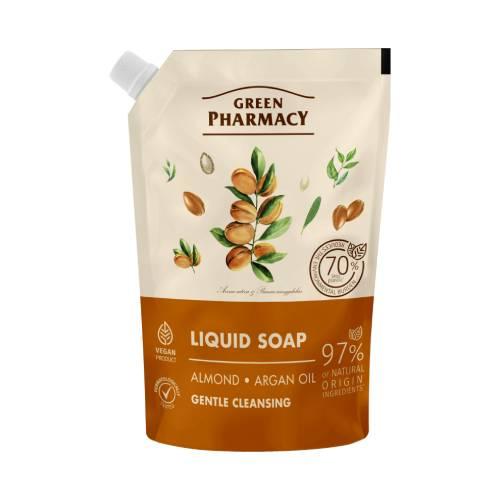 Miniaturka artykułu - Green Pharmacy Mydło w płynie migdały i olej arganowy, 460 ml