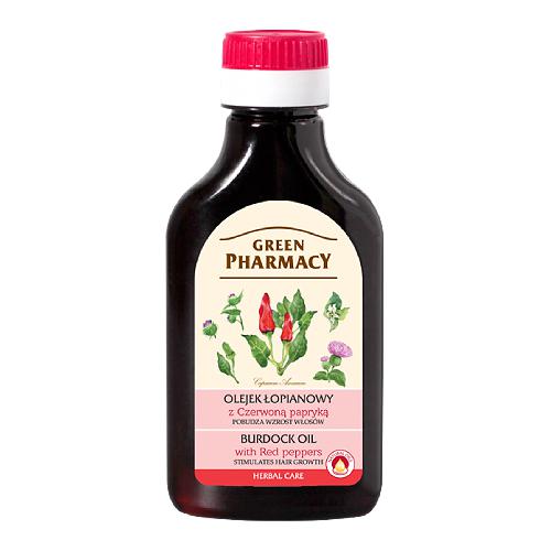 Miniaturka artykułu - GREEN PHARMACY Olejek łopianowy z czerwoną papryką - 100 ml