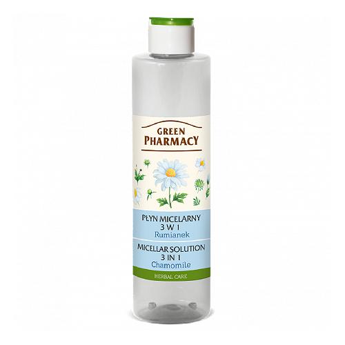 Miniaturka artykułu - GREEN PHARMACY Płyn micelarny 3 w 1 Rumianek - 250 ml