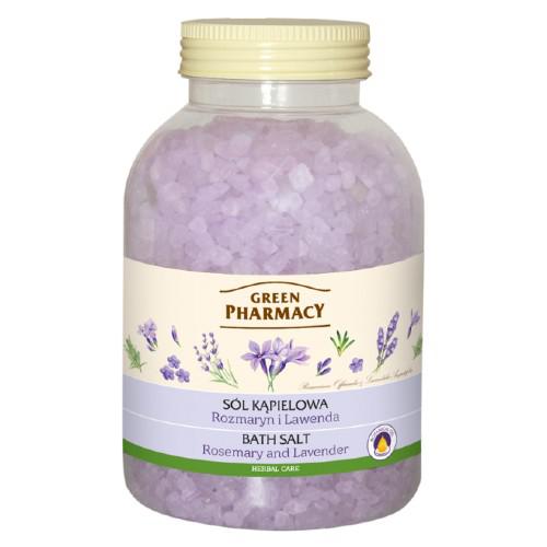 Miniaturka artykułu - GREEN PHARMACY S&oacute;l do kąpieli Rozmaryn i Lawenda, 1300g