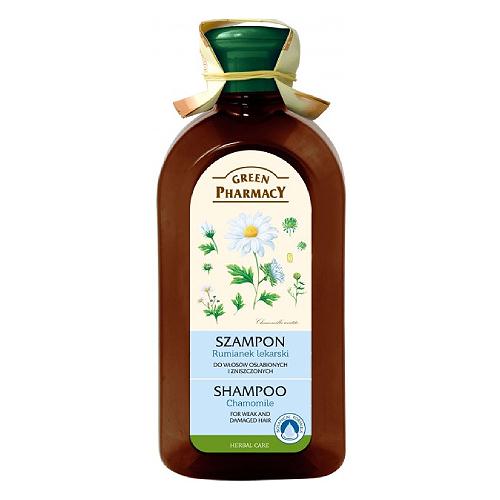 Miniaturka artykułu - GREEN PHARMACY Szampon do włos&oacute;w osłabionych i zniszczonych - 350 ml
