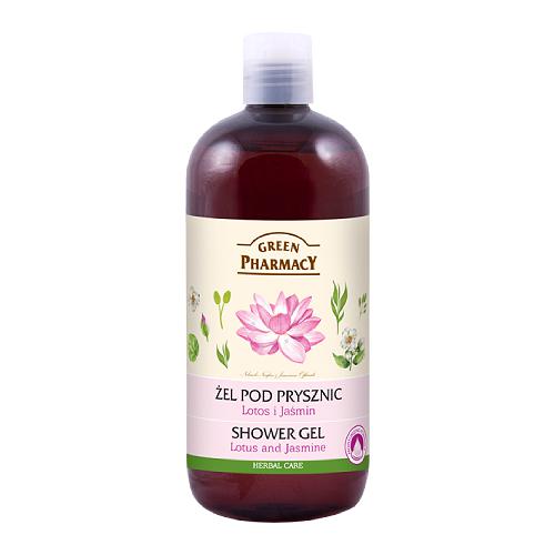 Miniaturka artykułu - GREEN PHARMACY Żel pod prysznic Lotos i Jaśmin - 500 ml