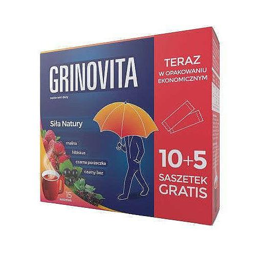 Miniaturka artykułu - Grinovita, 10 + 5 saszetek
