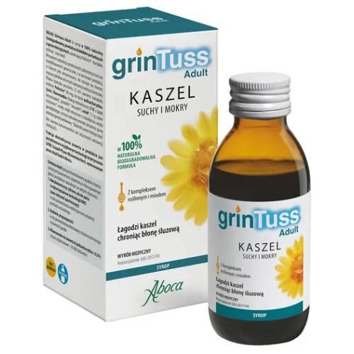 Miniaturka artykułu - GrinTuss Syrop dla dorosłych - 128 g