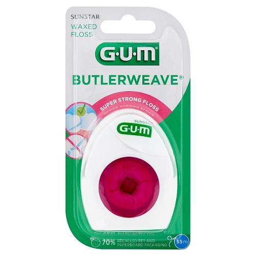 Miniaturka artykułu - Sunstar Gum Butlerweave Nić dentystyczna woskowana, 55 m