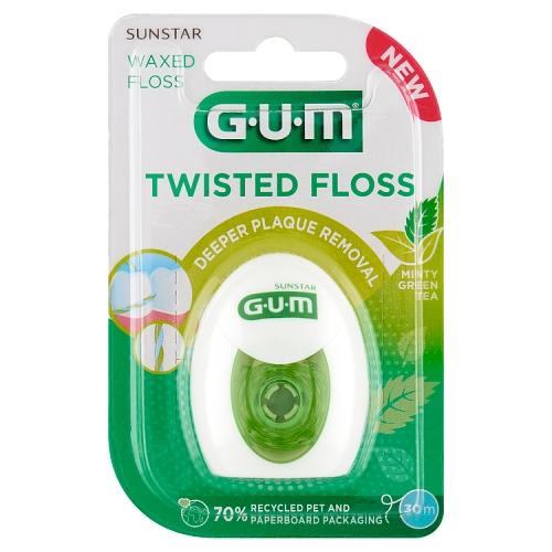 Miniaturka artykułu - Sunstar Gum Twisted Floss Nić dentystyczna, 30 m