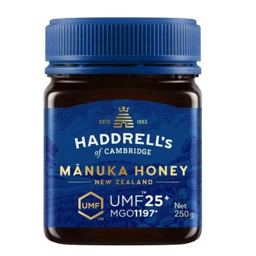 Miniaturka artykułu - Haddrell's UMF25+ MGO1197+ Mi&oacute;d Manuka, 250 g