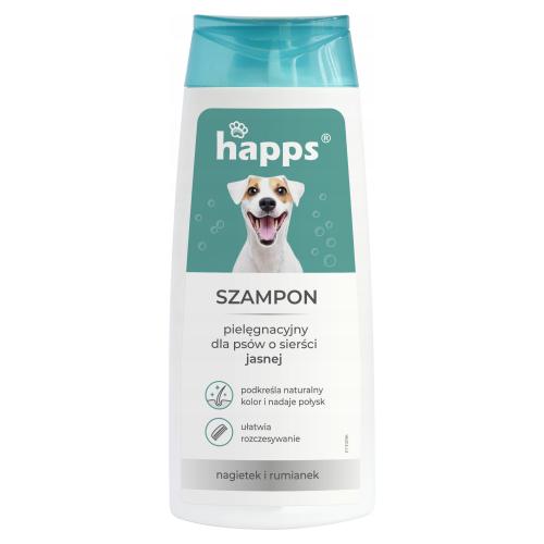 Miniaturka artykułu - HAPPS Szampon pielęgnacyjny dla ps&oacute;w o sierści jasnej, 200ml