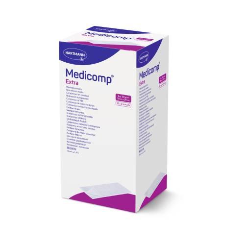 Miniaturka artykułu - Hartmann Kompresy MEDICOMP EXTRA jałowe 6warstwe, 10x20cm, 50szt.