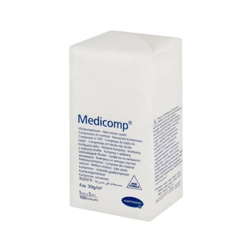 Miniaturka artykułu - Hartmann Medicomp 5 cm x 5 cm kompresy niejałowe, 100 szt.