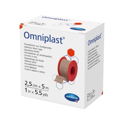 Miniaturka artykułu - Hartmann Omniplast 2.5cm x 5m Plaster na tkaninie, 1 szt.