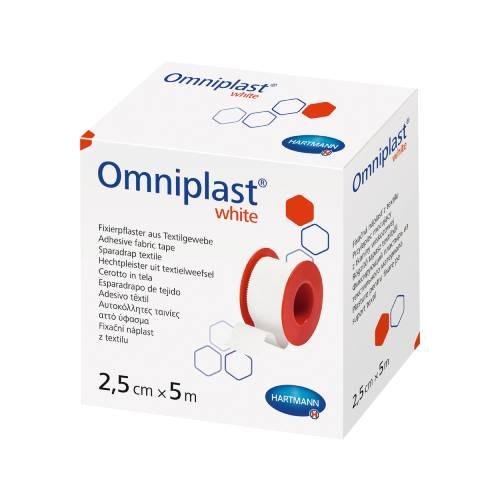 Miniaturka artykułu - Hartmann Omniplast White Przylepiec na rolce 5 m x 2,5 cm, 1 szt.