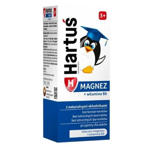 Miniaturka artykułu - Hartuś Magnez + wit.B6 3+ syrop - 120 ml