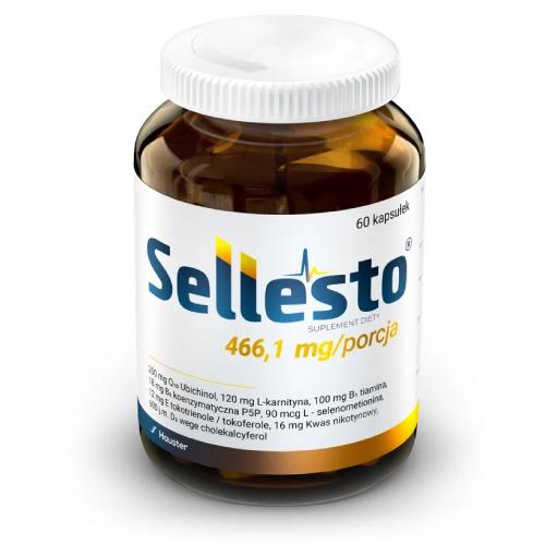 Miniaturka artykułu - HAUSTER Sellesto 466,1mg, 60 kaps. (butelka)