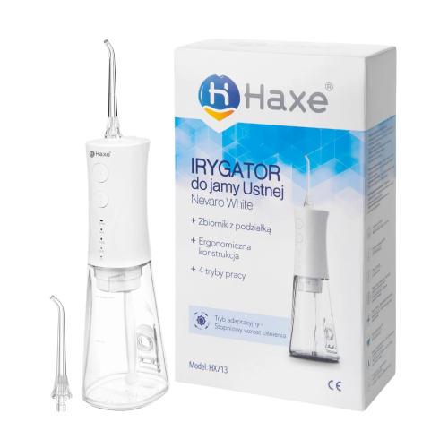 Miniaturka artykułu - Haxe Nevaro Przenośny irygator do jamy ustnej HX713 biały, 1 szt.