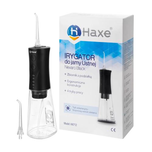 Miniaturka artykułu - Haxe Nevaro Bezprzewodowy irygator do jamy ustnej HX712 czarny, 1 szt.