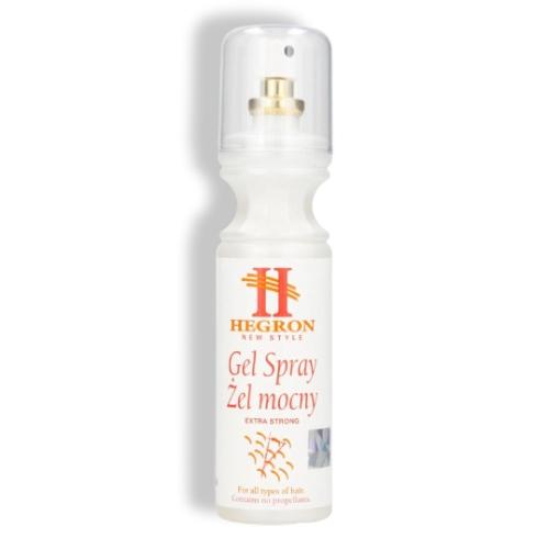 Miniaturka artykułu - Hegron Gel Spray Mocny żel utrwalający fryzurę w sprayu, 300 ml