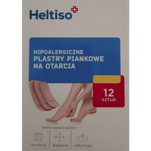 Miniaturka artykułu - HELTISO Hipoalergiczne plastry piankowe na otarcia, 12szt.